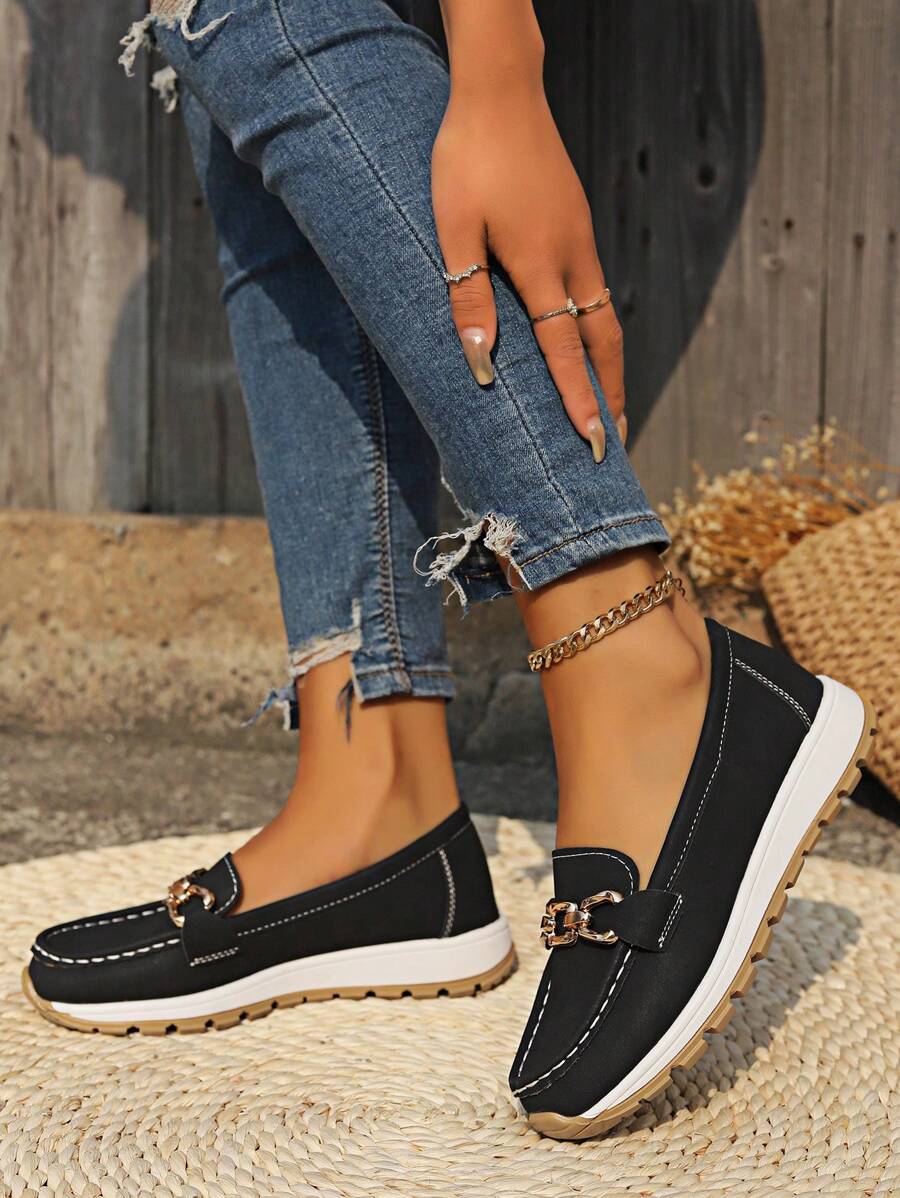 Sheila Wide Fit Orthopedic Loafers with Non-Slip Sole