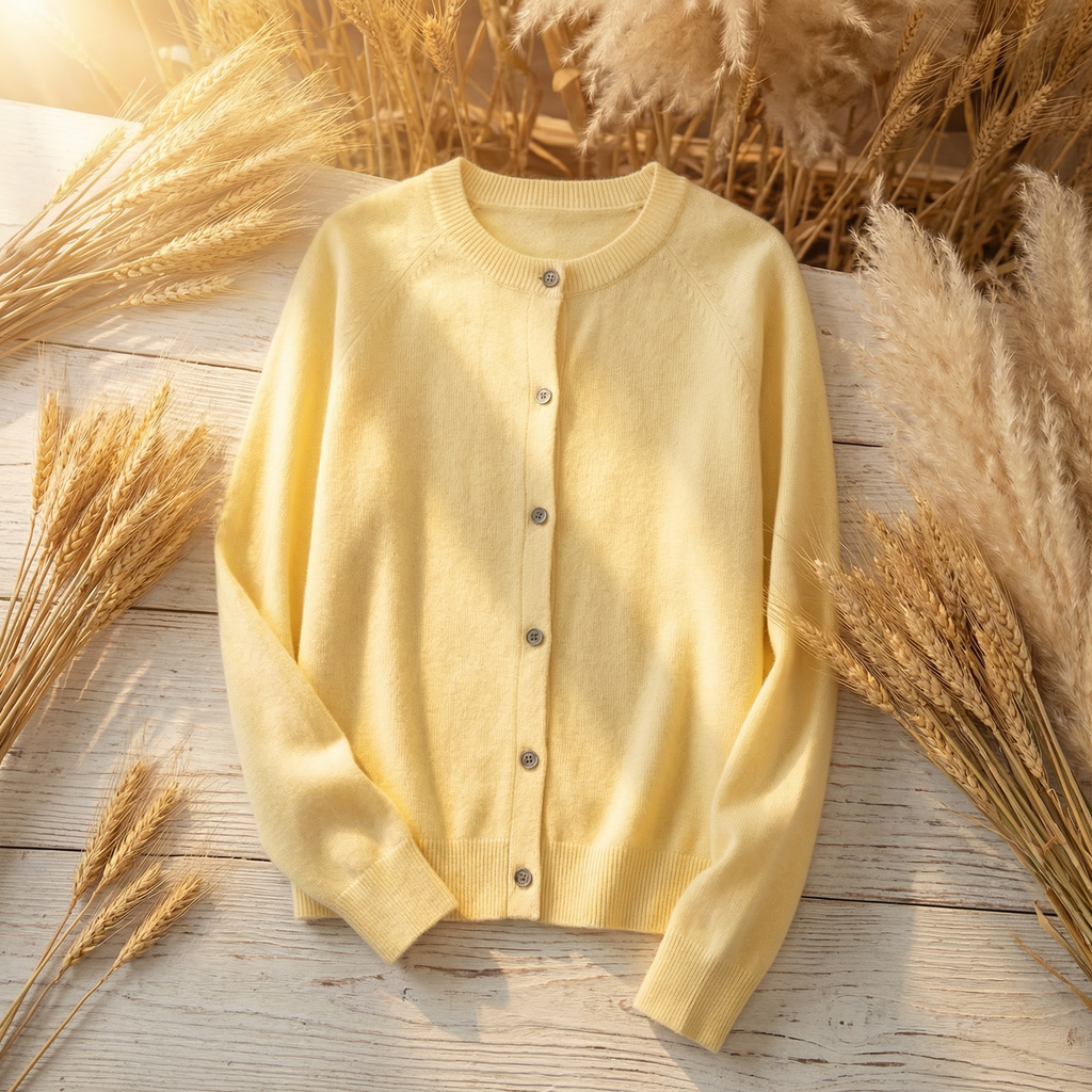 Abigail Classic Merino Wool Cardigan for Women