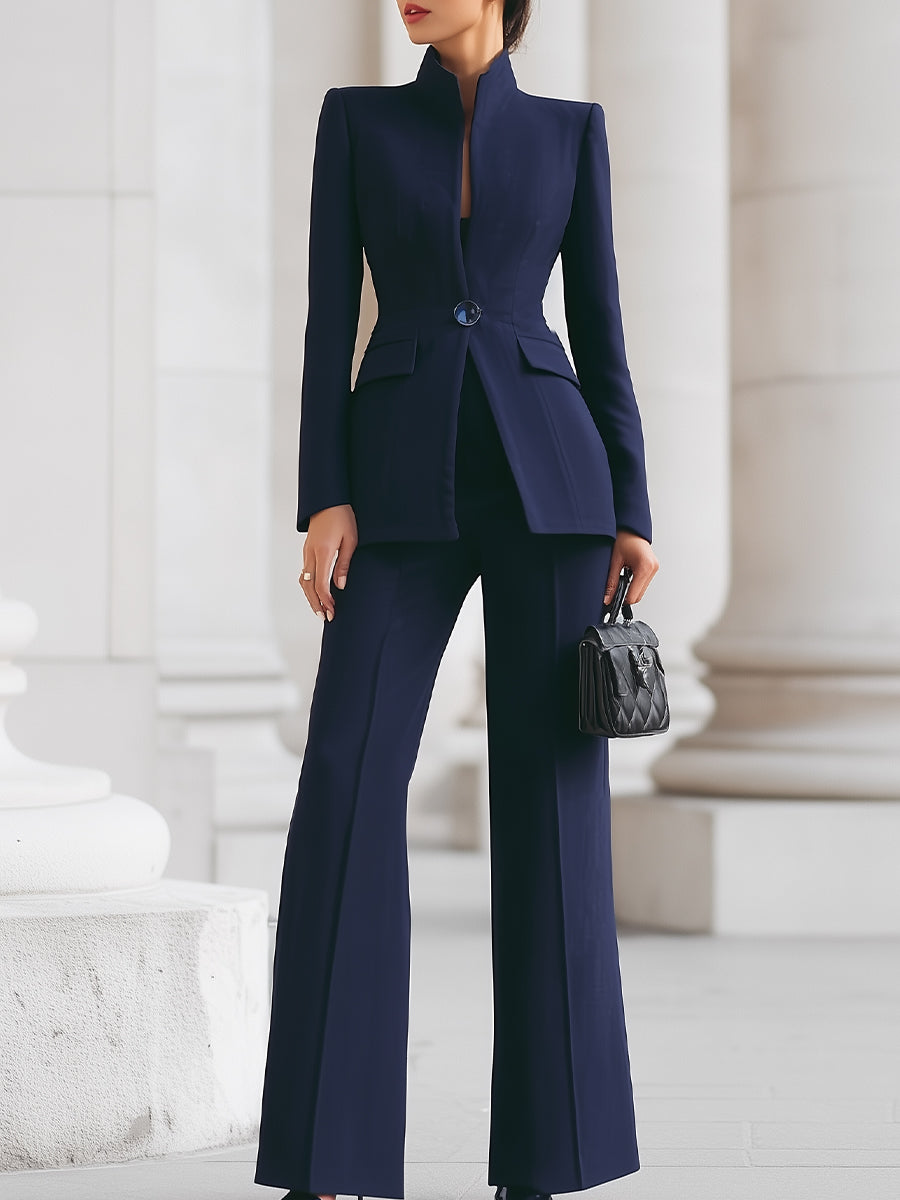Maggie Elegant Women's Blazer and Pants Suit Set