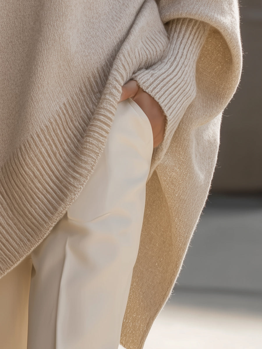 Allison Relaxed Oversized Wool Blend Sweater for Women