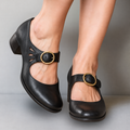 Elaine Classic Mary Jane Pumps with Ankle Strap