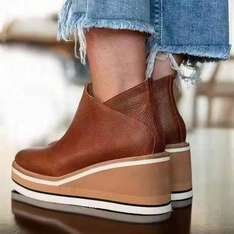 Ashley Elegant Women's Waterproof Ankle Boots