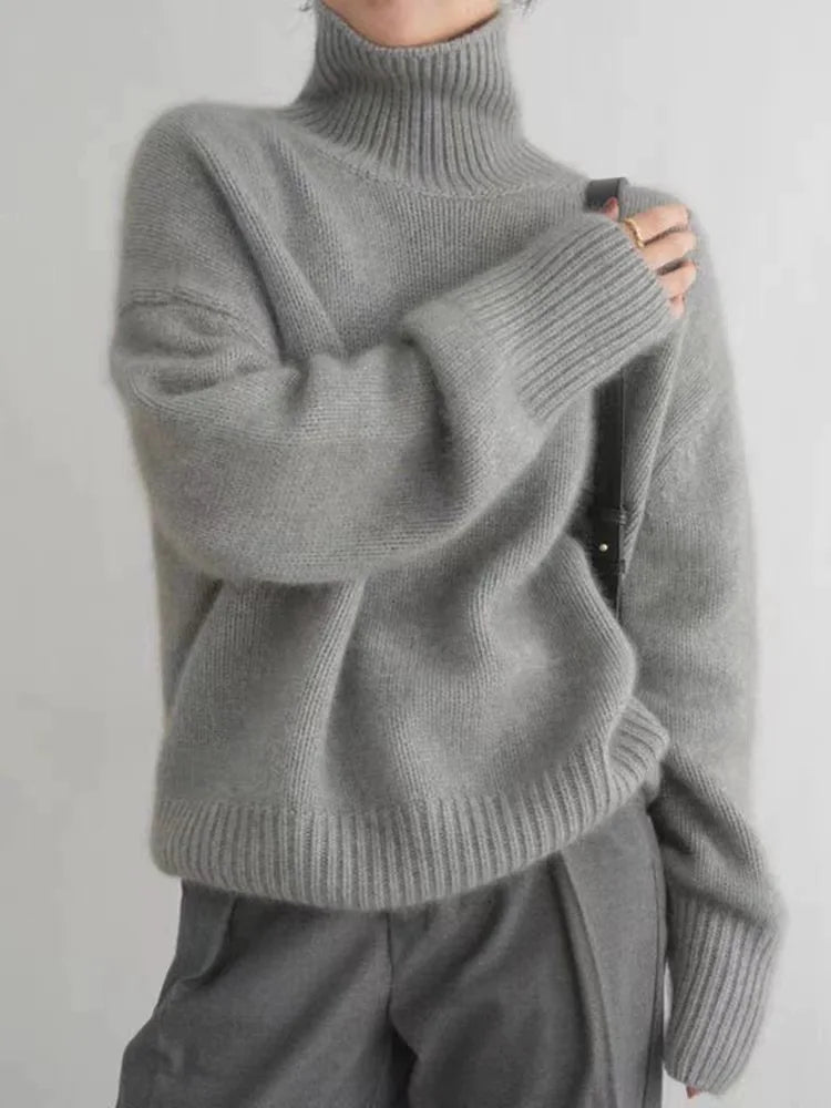 Emma Cozy Roll Neck Cashmere Sweater for Women