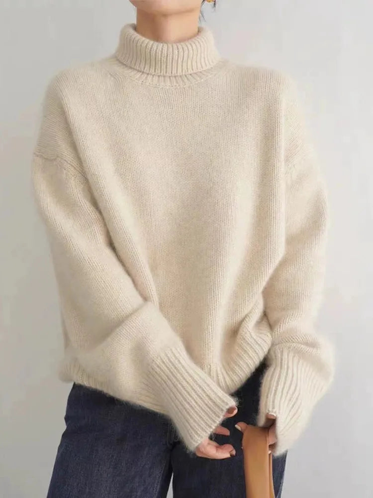 Emma Cozy Roll Neck Cashmere Sweater for Women