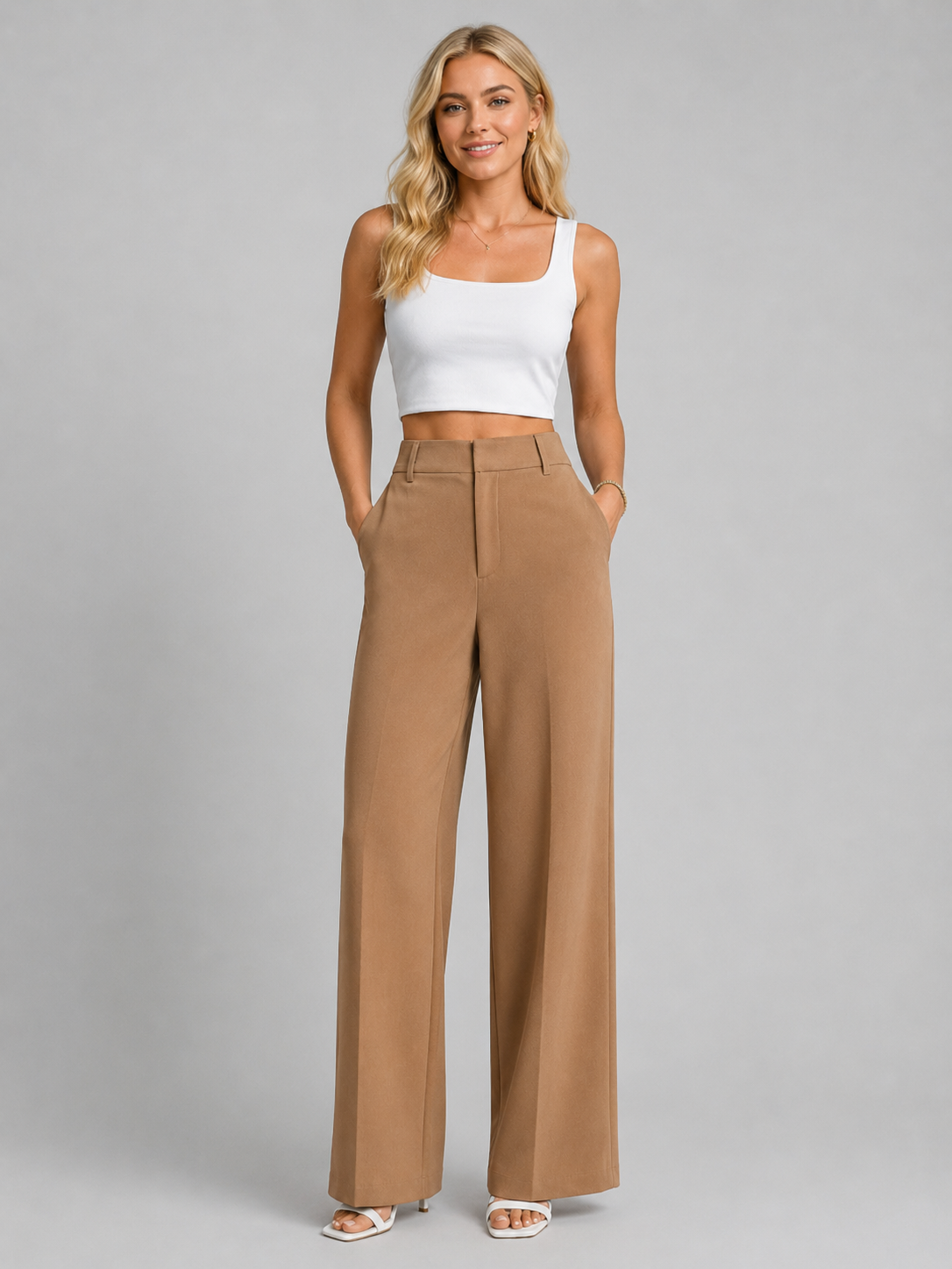 Erin Timeless High Waisted Wide Leg Trousers