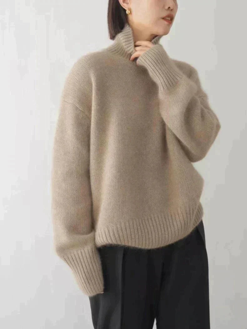 Emma Cozy Roll Neck Cashmere Sweater for Women