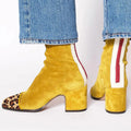 Evelyn Modern Square Toe Block Heel Boots