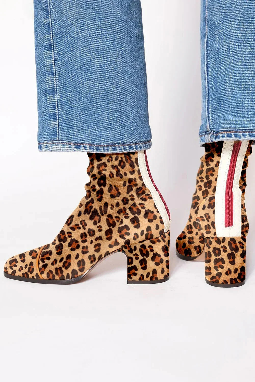 Evelyn Modern Square Toe Block Heel Boots