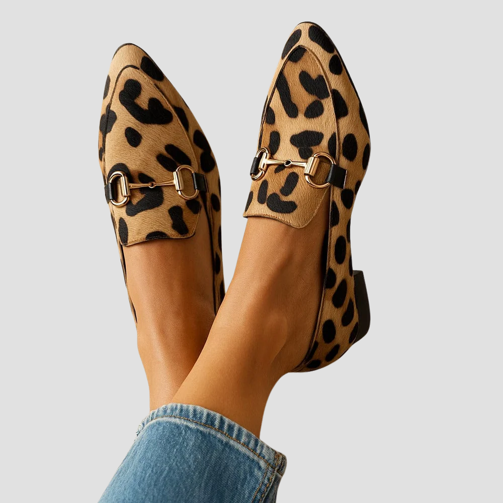 Carol Chic Leopard Orthopedic Loafers for Women