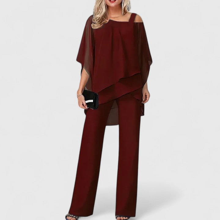 Felicia Elegant Wide Leg Pant Set for Women
