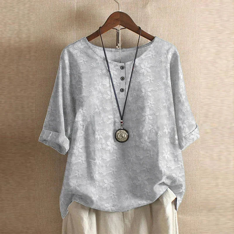 Patricia Charming Floral Vintage Blouse for Women