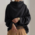 Victoria Relaxed Oversized Roll Neck Knit Top