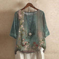 Patricia Charming Floral Vintage Blouse for Women