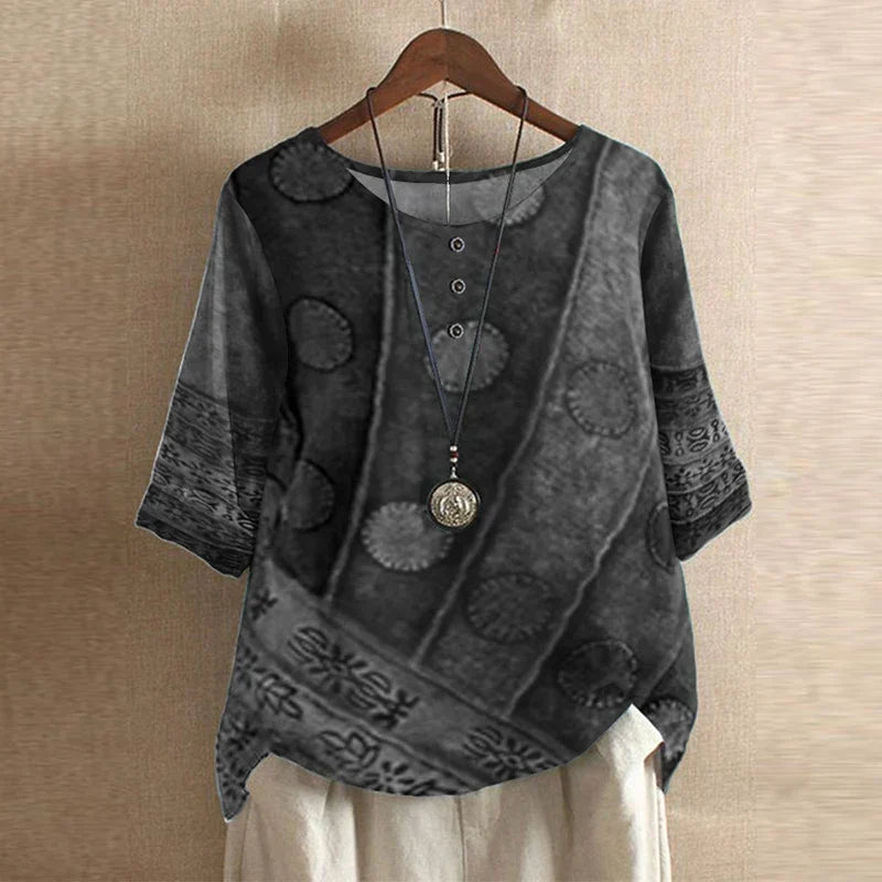 Patricia Charming Floral Vintage Blouse for Women