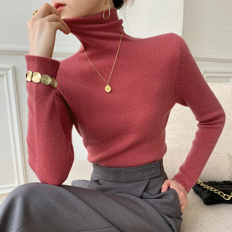 Hannah Soft Cashmere Turtleneck Sweater for Women