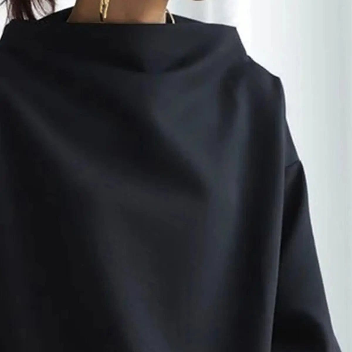Victoria Relaxed Oversized Roll Neck Knit Top