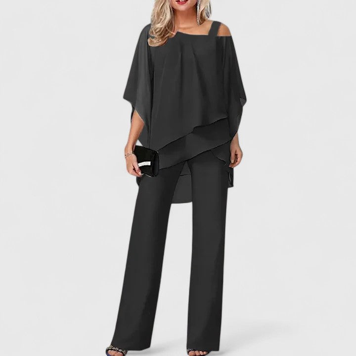 Felicia Elegant Wide Leg Pant Set for Women