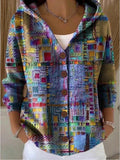 Emily Cozy Hooded Button Cardigan for Women