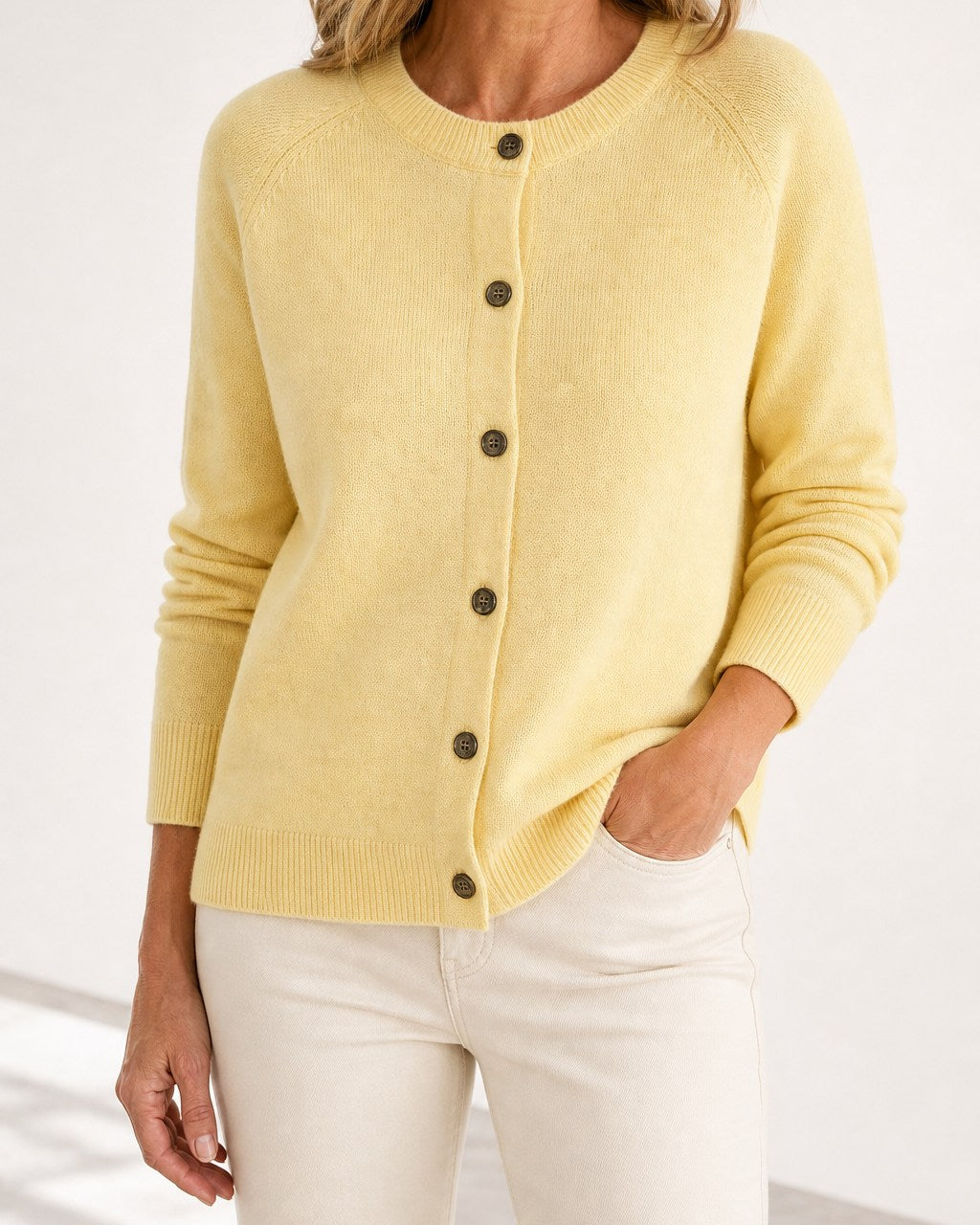 Abigail Classic Merino Wool Cardigan for Women