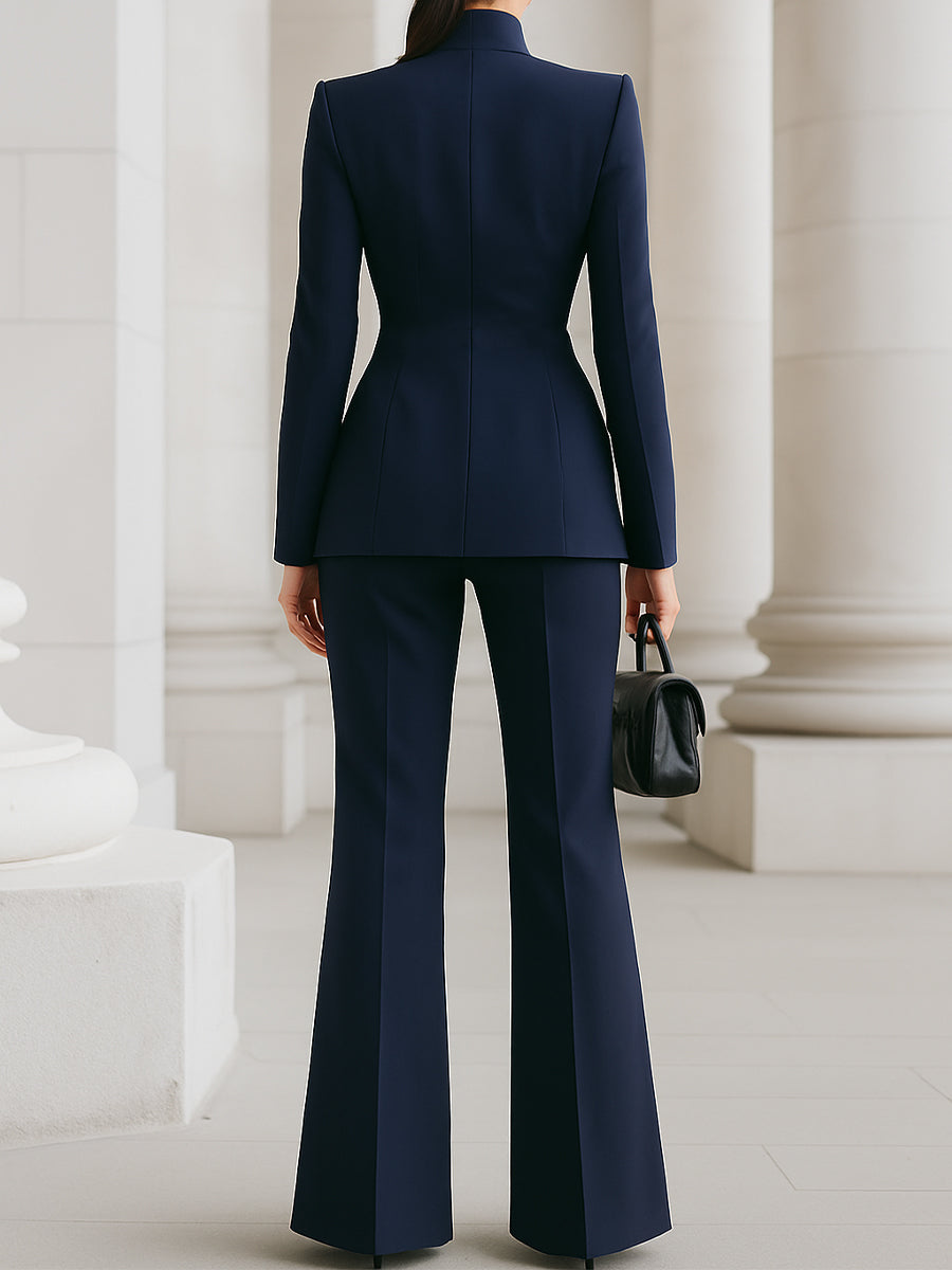 Maggie Elegant Women's Blazer and Pants Suit Set