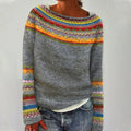 Molly Relaxed Striped Crew Neck Knit Sweater