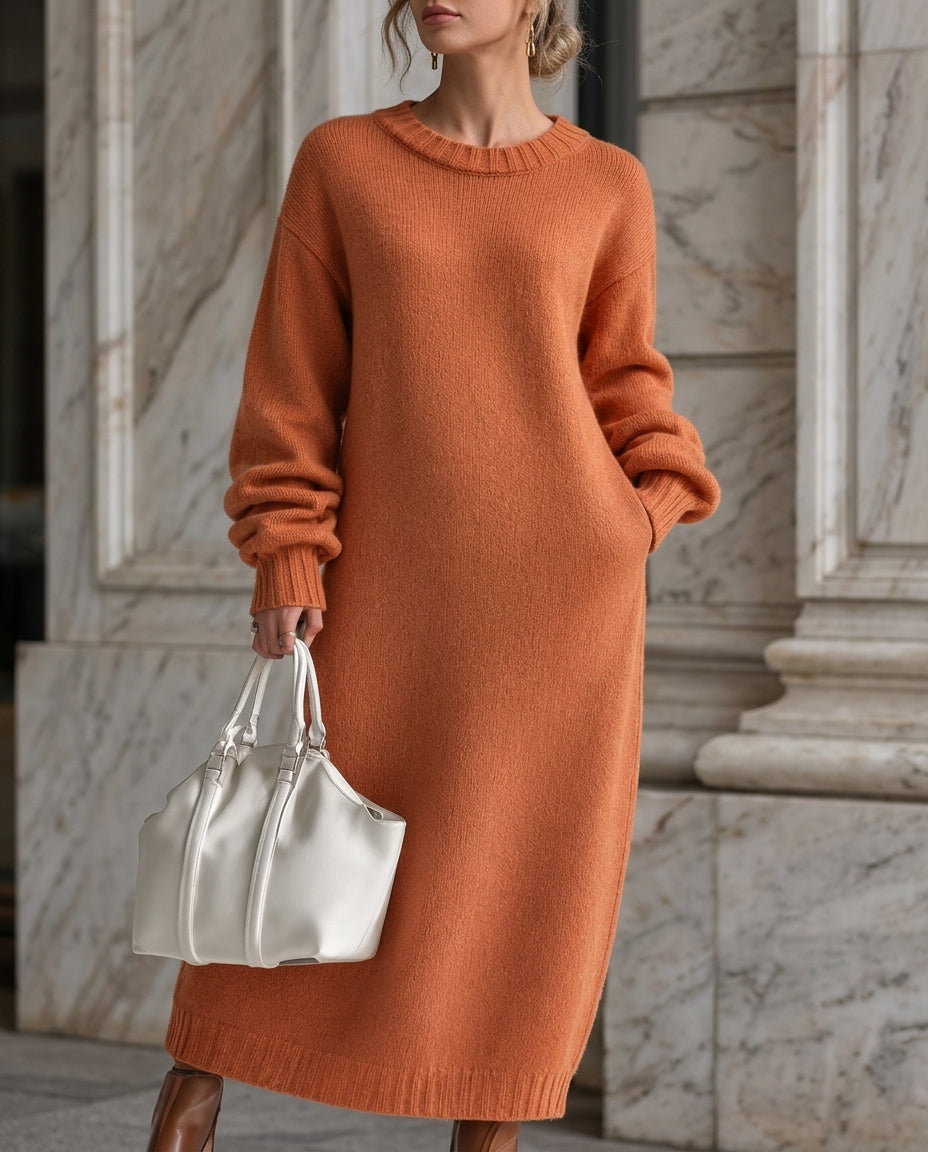 Olivia Cozy Oversized Knit Maxi Sweater Dress