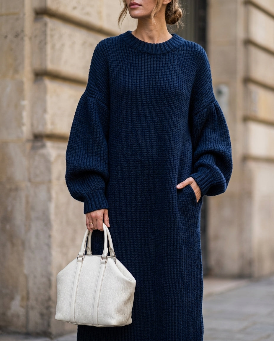 Olivia Cozy Oversized Knit Maxi Sweater Dress