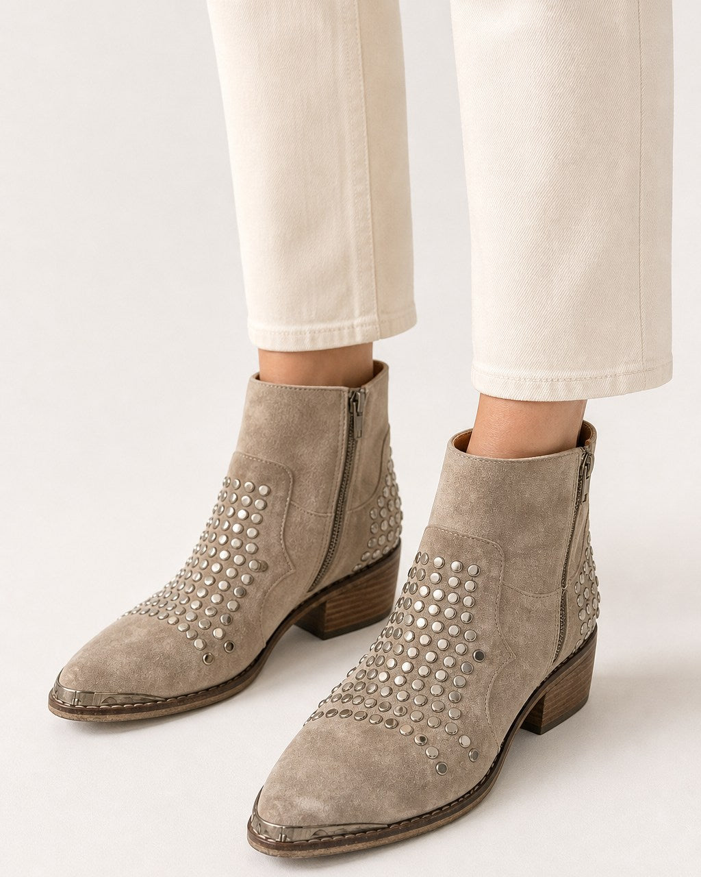 Carly Stylish Studded Ankle Boots for Women