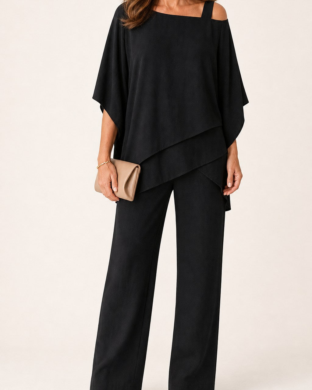 Danielle Elegant Two-Piece Layered Pant Set