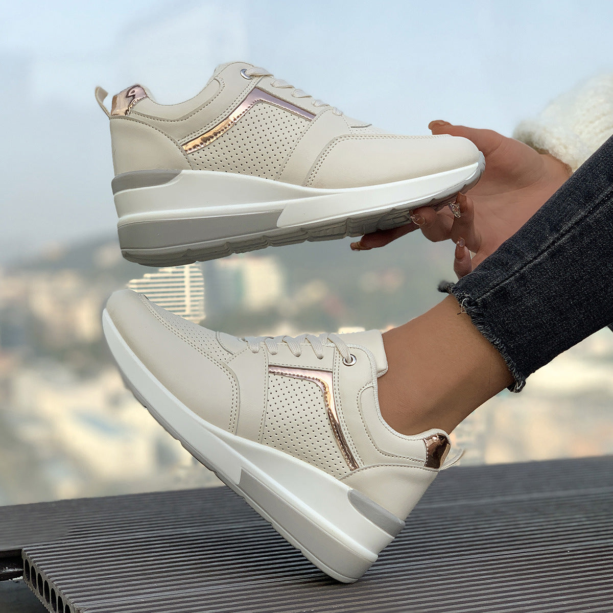 Cassie Effortless Lace-Up Walking Sneakers