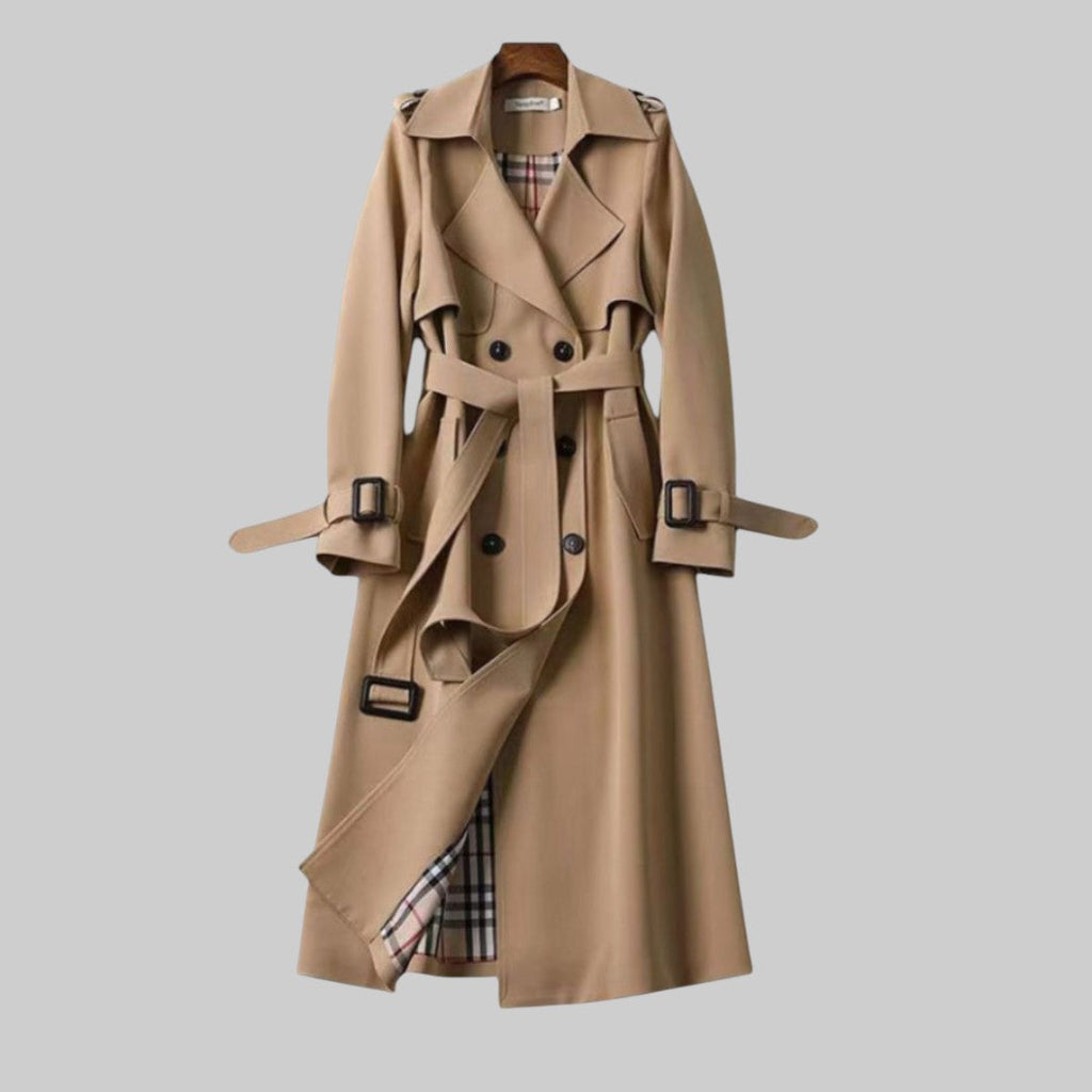 Joan Classic Double Breasted Belted Trench Coat for Women