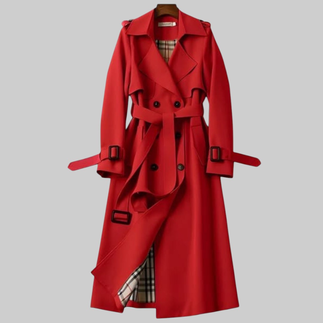 Joan Classic Double Breasted Belted Trench Coat for Women