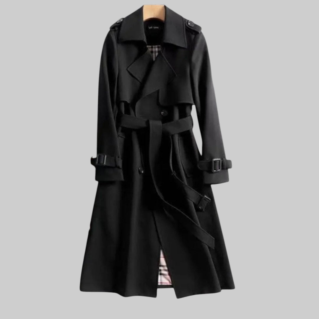 Joan Classic Double Breasted Belted Trench Coat for Women