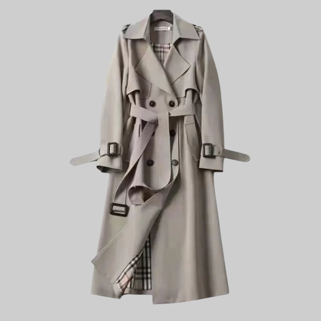 Joan Classic Double Breasted Belted Trench Coat for Women