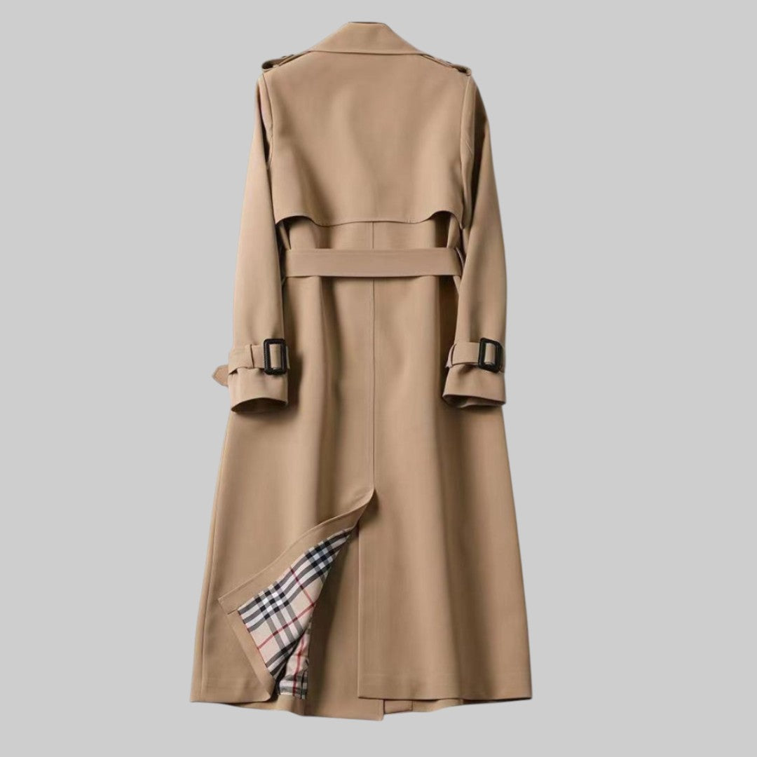 Joan Classic Double Breasted Belted Trench Coat for Women