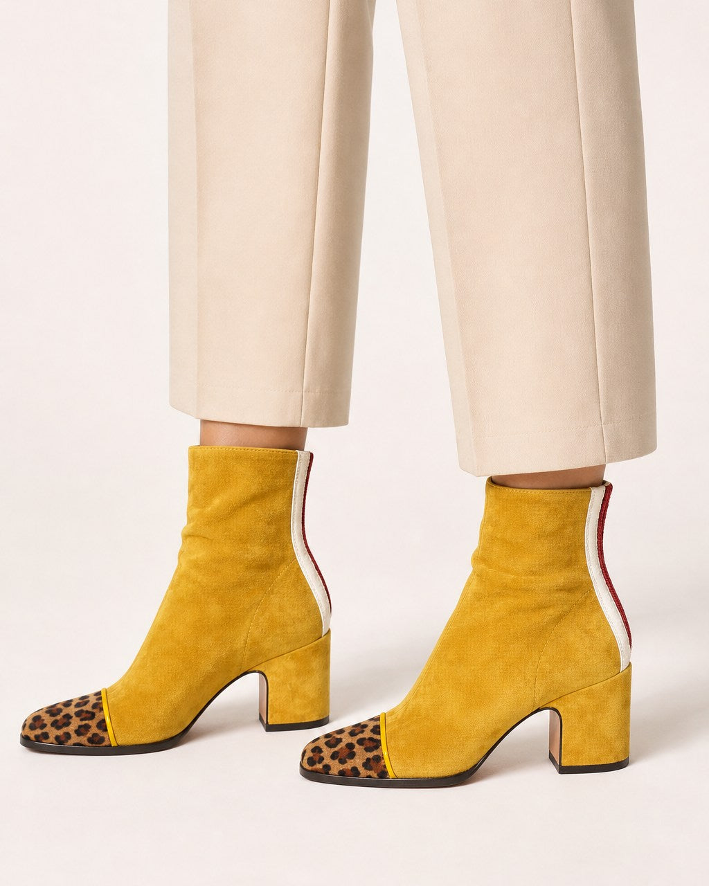 Evelyn Modern Square Toe Block Heel Boots
