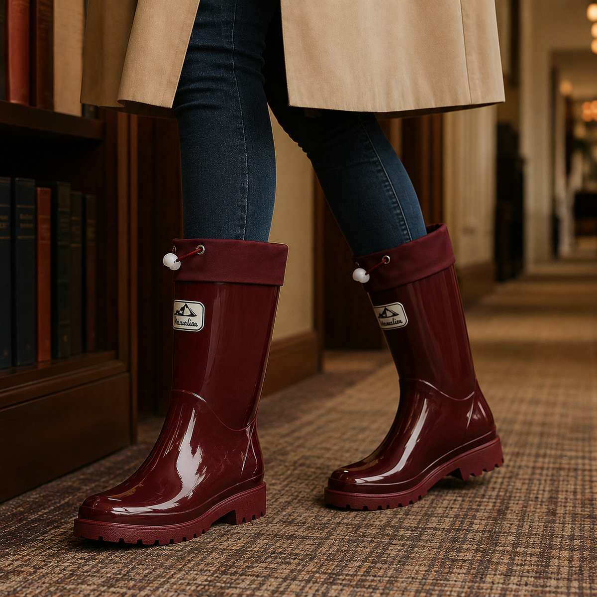 Yvonne Classic Knee-High Rain Boots for Women