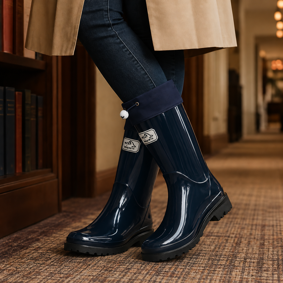 Yvonne Classic Knee-High Rain Boots for Women