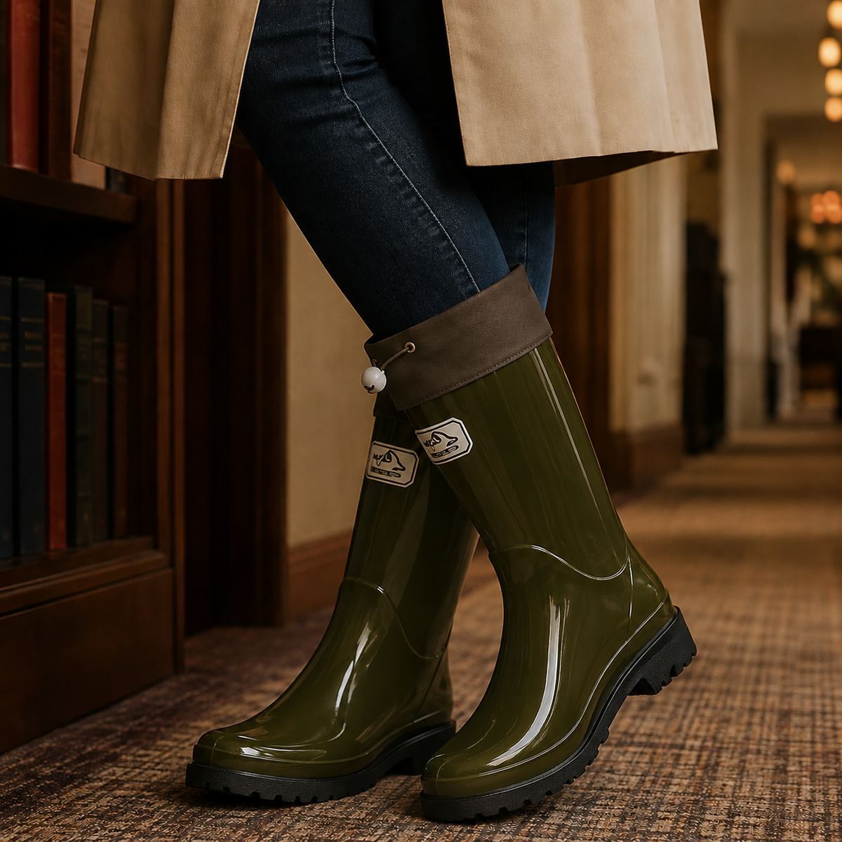 Yvonne Classic Knee-High Rain Boots for Women