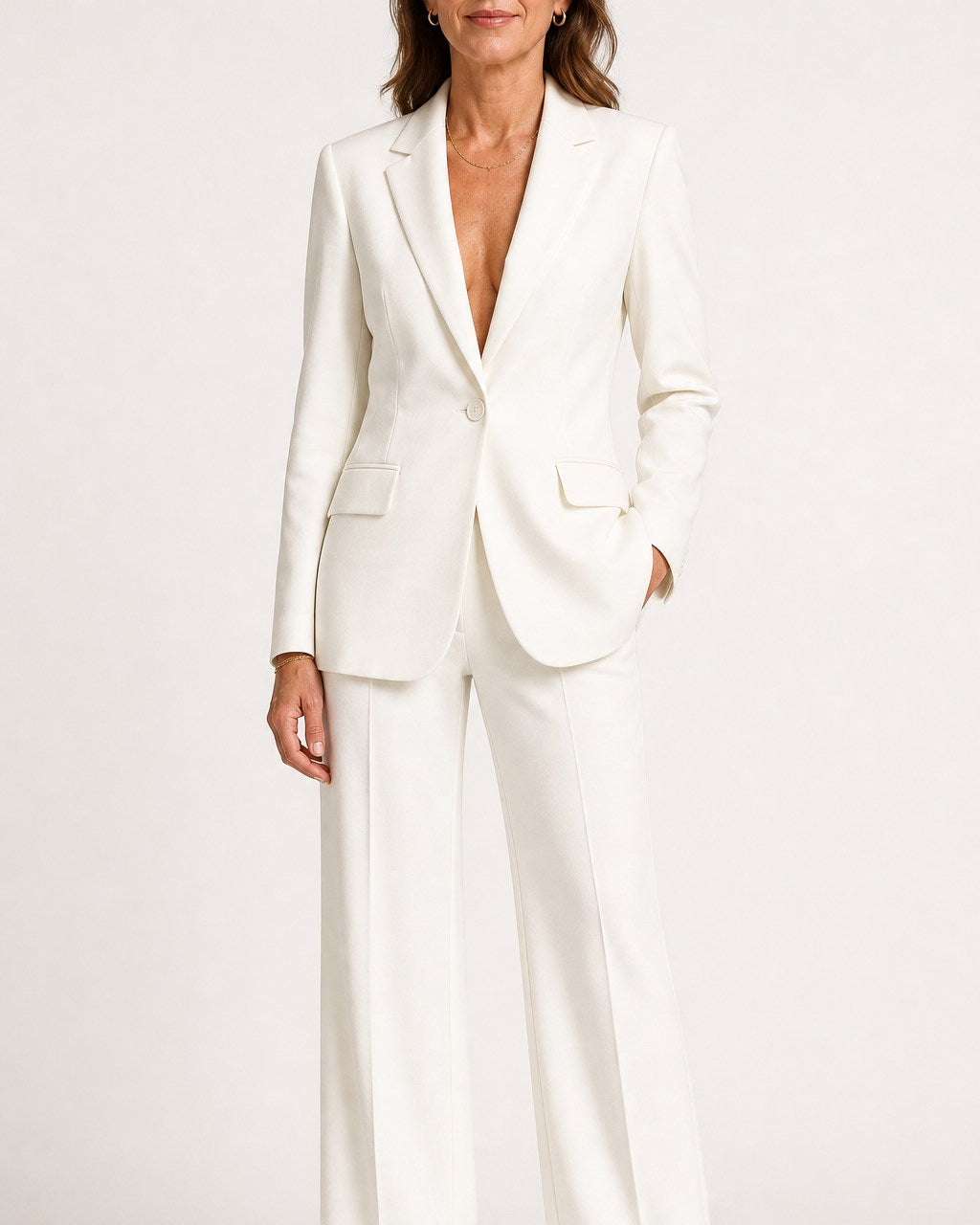 Isabel Elegant Tailored Blazer and Wide Leg Pants Set