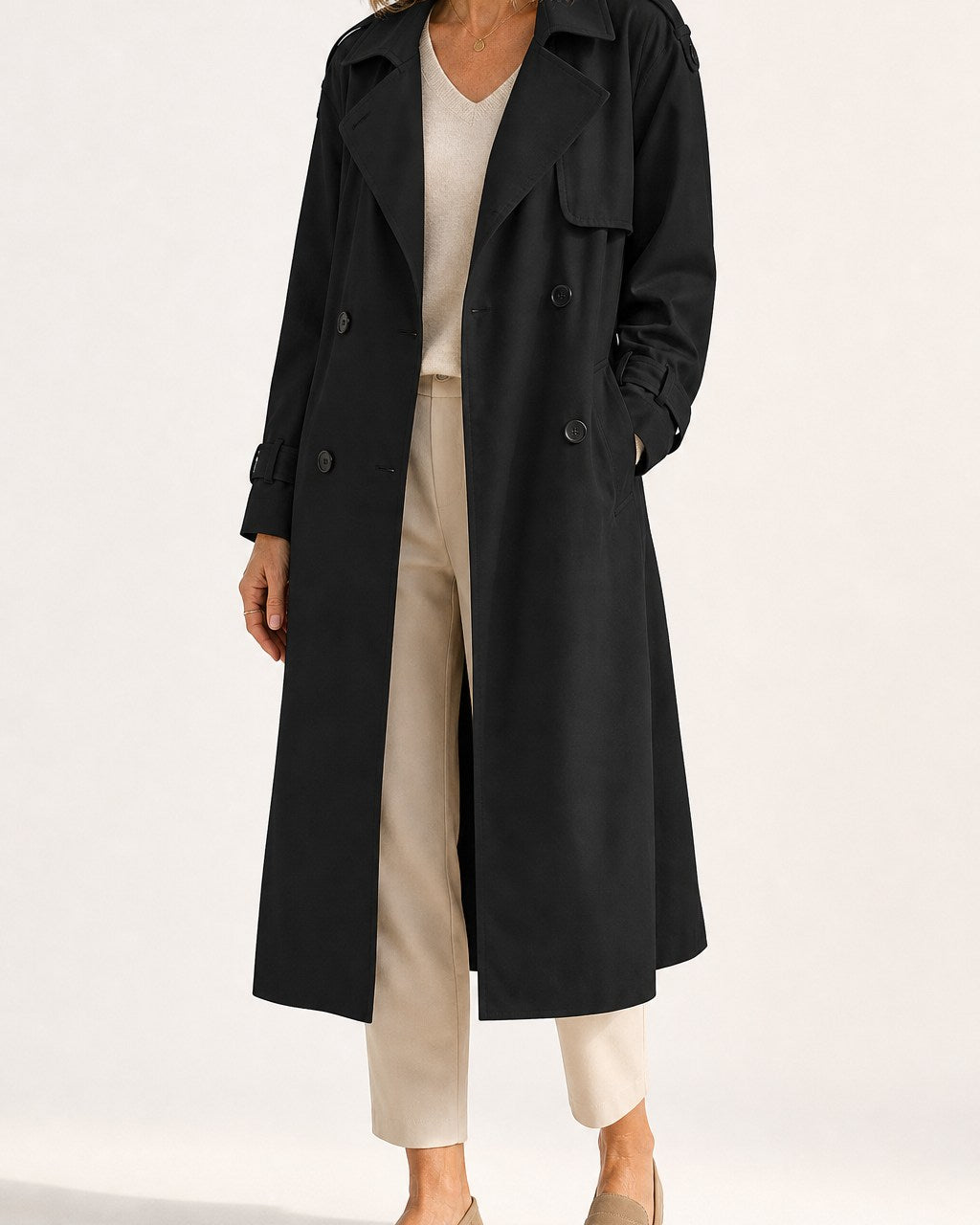 Jessica Timeless Women's Long Trench Coat