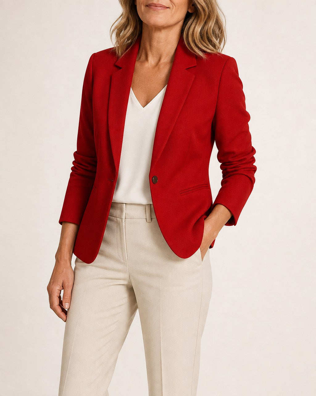 Kate Stylish Slim Fit One Button Blazer for Women