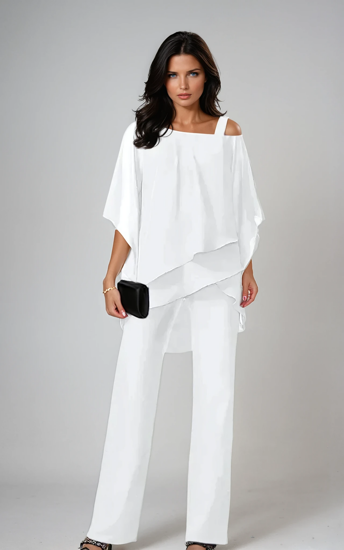 Danielle Elegant Two-Piece Layered Pant Set