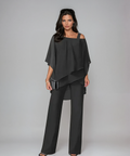 Danielle Elegant Two-Piece Layered Pant Set