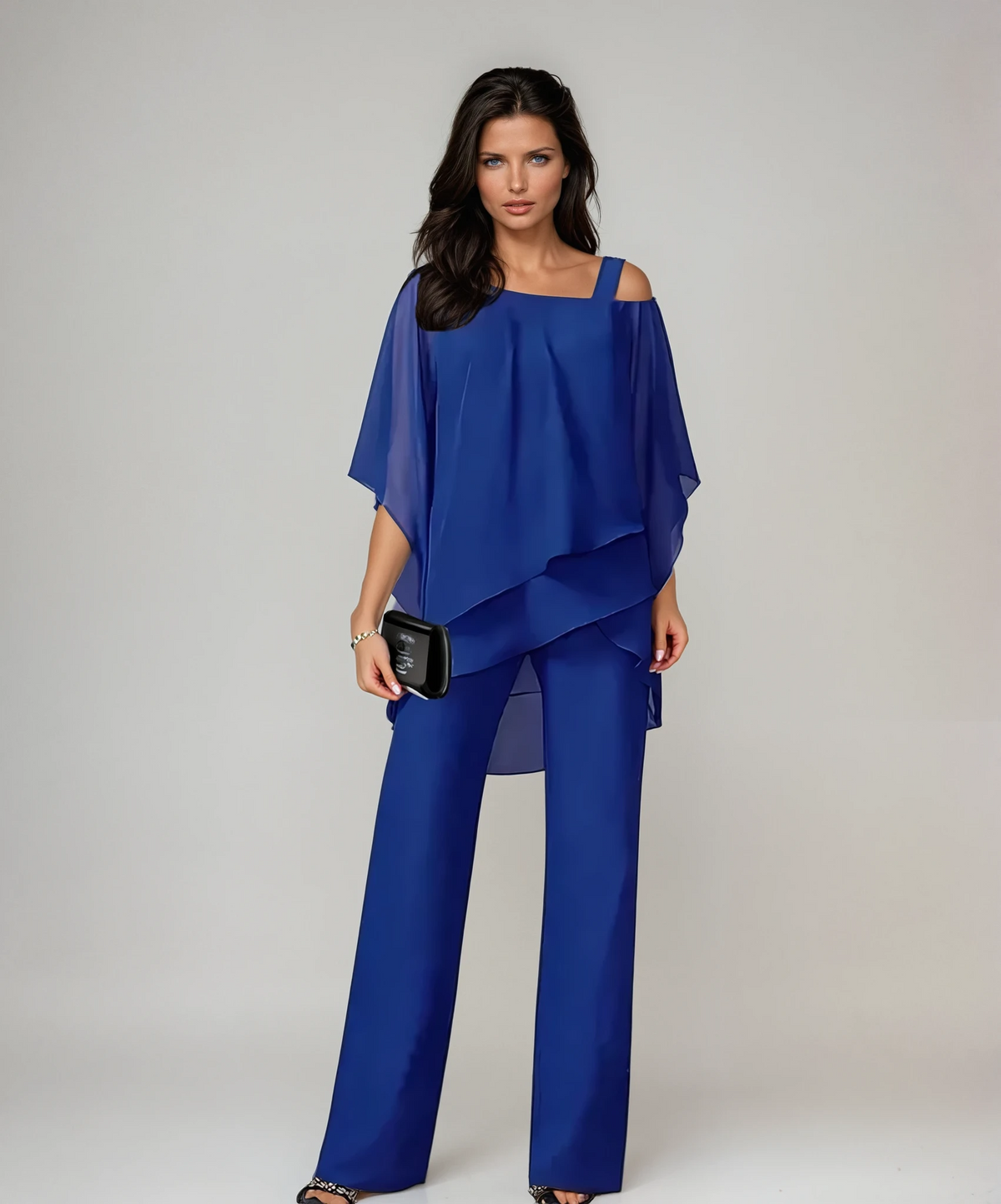 Danielle Elegant Two-Piece Layered Pant Set
