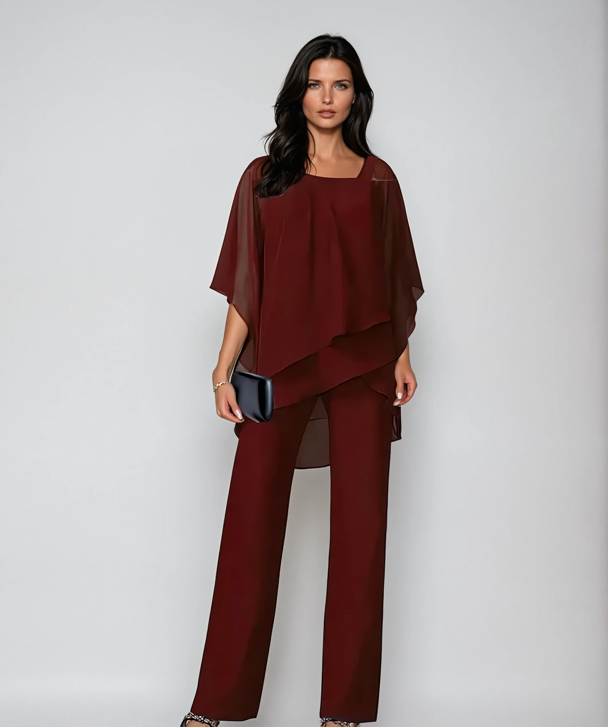 Danielle Elegant Two-Piece Layered Pant Set