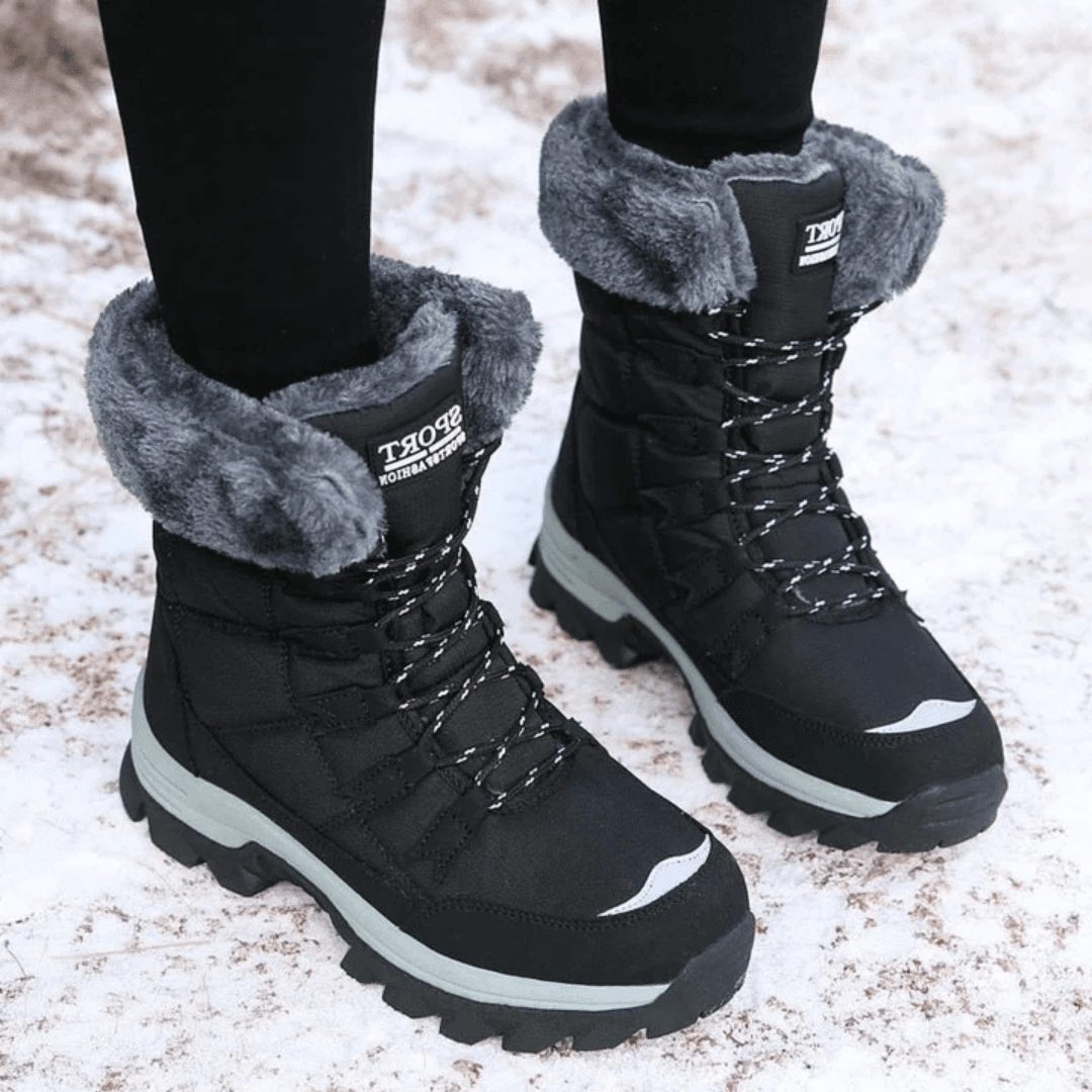Denise Cozy Faux Fur Lined Lace-Up Winter Boots