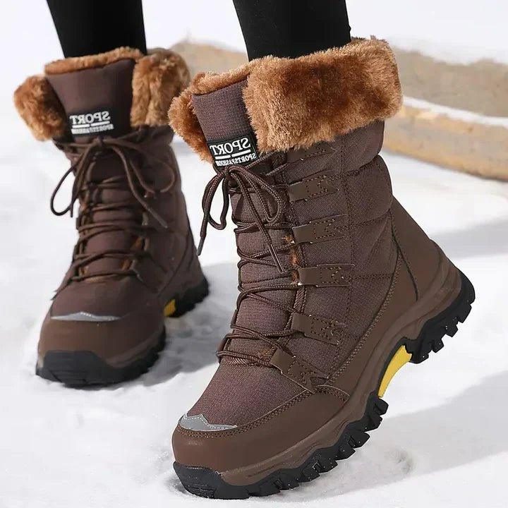 Denise Cozy Faux Fur Lined Lace-Up Winter Boots