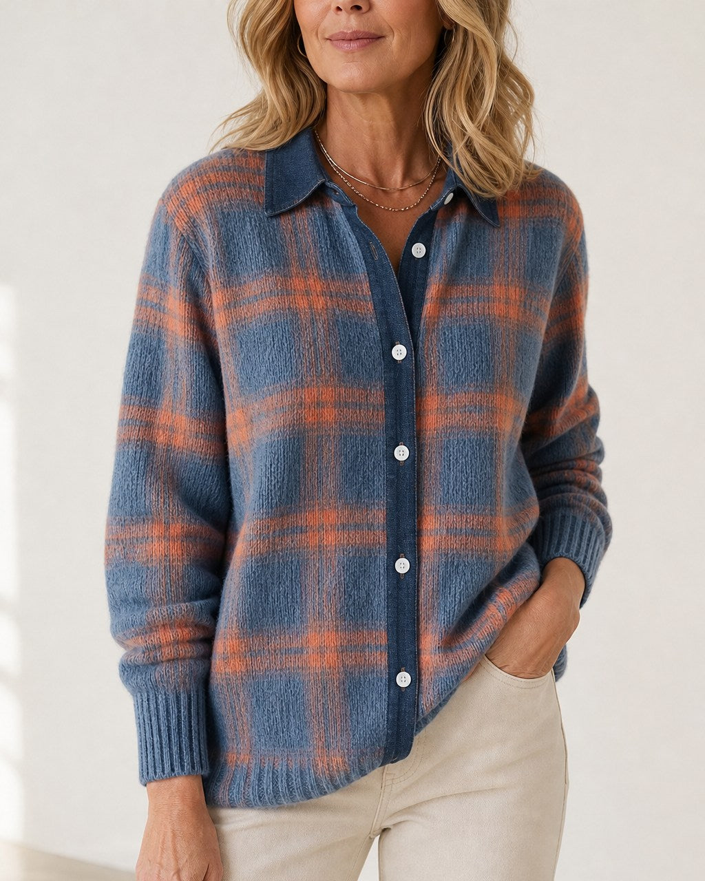 Megan Elegant Longline Button Front Cardigan