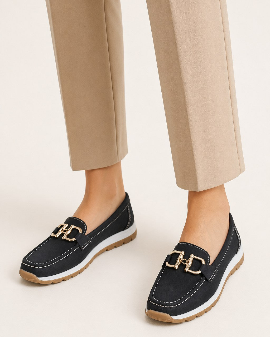 Sheila Wide Fit Orthopedic Loafers with Non-Slip Sole